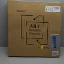 6 Pack Art Acoustic Panels for Wall and Ceiling, High Density 48" X 72"Large Wood Grain Printing Sound Absorbing Panel, Decorative Soundproof Wall Panels-Walnut color