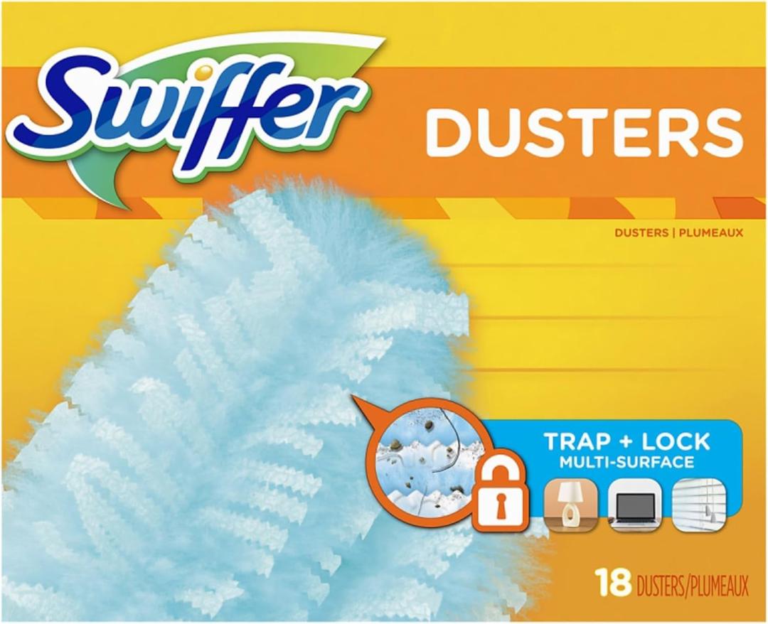 Swiffer Dry Sweeping Cloth Refills, Unscented, 9 1/2" x 7 5/8", Pack of 18 Cloths