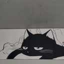 MAY FLOWER Large Gaming Mouse Pad, Full Keyboard Mat, Long Laptop Mousepad, Computer Mouse Mat for Home and Office, Anti-Slip Rubber Base, 31.5 x 11.8 Inches (Black Cat)