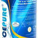 ICEPURE 10"X4.5",1 Microns Whole House Sediment Activated Carbon Water Filter Compatible with Dupont WFHDC8001,EP Series,EPM Series,CB-BB-10, GE FXHTC, GXWH40L, GXWH35F, GNWH38S, CTO10BB,1PACK