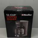 MÜELLERHOME 12-Cup Drip Coffee Maker Perfect for Home or Office, Borosilicate Carafe, Auto-Off, Reusable Filter, Anti-Drip, Keep-Warm Function, Clear Water Level Window, Gray