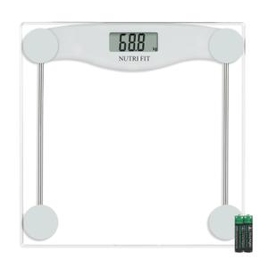 NUTRI FIT Digital Bathroom Scale for Body Weight Loss, Precision Weighing, High Accuracy, 330 lbs Capacity, Step-on Technology with AAA Batteries, Birthday Gifts, Bright White