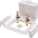 Oatey 38569 Quadtro Washing Machine Outlet Box, Hammer Arrestors, 1/4 Turn, Copper