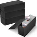 Kathfly 4 Pack PSA Graded Card Storage Box, Trading Card Storage Box, Slab Case for Sports Cards Collectors Investors, Compatible with PSA, SGC, 11.26 x 3.5 x 5.43 Inches, Black