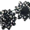 10pc Fabric Flowers,Broken Flower Black Chiffon Flat-Back Ruffled Fabric Flowers for DIY Handmade Making Headbands Flower,Crafts Sewing Applique3Inch