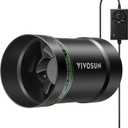 VIVOSUN 4" Inline Exhaust Fan & Speed Controller, Low Noise Workshop 130 CFM Duct Fan for HVAC Ventilation, Vent Booster Fan in Grow Tents, Basements, Bathrooms, Kitchens, Attics and 3D Printer