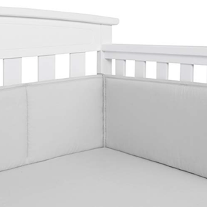 TILLYOU Microfiber Crib Bumper Gray