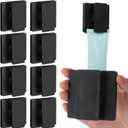 8 Pcs Large Self Adhesive Clips Wall Tapestry Clips No Drilling Towel Holder Adjustable Spring 15 mm Flag Hanger for Bathroom Kitchen Home Office Hotel (Black)