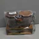 Yangbaga Glass Coffee Container with Wooden Shelf,245OZ Coffee and Sugar Container Set,Coffee Canisters with Airtight Lids and Scoop,Large Capacity Food Storage Jars for Coffee Beans,Nuts,Tea,Sugar