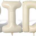 40inch Bride Balloons - Jumbo Nylon Bride to Be Balloons for Bridal Wedding Shower Bachelorette Wedding Party Decorations and Engagement Party Supplies Beige