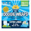 Bodhi Dog Disposable Male Dog Diapers - Super Absorbent, Leak-Proof Pee Wraps - Adjustable Fit, Comfortable Design, Advanced Moisture Control, and Wetness Indicator - Extra Large (20 Count)