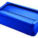Rubbermaid Commercial Products Slim Jim Trash Can Swing Lid, Blue, Plastic, Compatible with 23 Gallon Slim Jim Containers/Garbage Cans