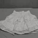 Avidlove Womens High Waist Ruffle Flowy Mini Skirts Casual Boho Layered Pleated Beach Short Skirt (Small)