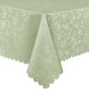 Smiry Rectangle Table Cloth, Waterproof Heavy Duty Vinyl Tablecloths, Wipeable Washable Table Cover for Kitchen and Dining Room (Grass Green, 60" X 120")