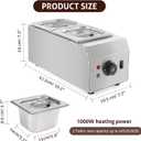WICHEMI Chocolate Tempering Machine Chocolate Melter Chocolate Melting Pot 2 Tanks 9lbs Stainless Steel Chocolate Warmer Melting Machine Home Or Bakery Use