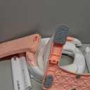 SKYROKU Potty Training Seat for Toddlers 2-in-1 Adjustable potty ladder with Step Stool, Anti-Slip Cushion, Splash Guard & Extra-Wide Pedals, Supports 200+ lbs, Ideal for Boys & Girls (Pink)