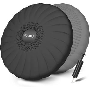 kisnbld Wobble Cushion, Extra Thick Wiggle Seat for Sensory Kids, Non-slip Balance Disc with Inflation Pump for Adults Core Strength, Posture Improvement & Physical Therapy (13.5in/ 34cm)