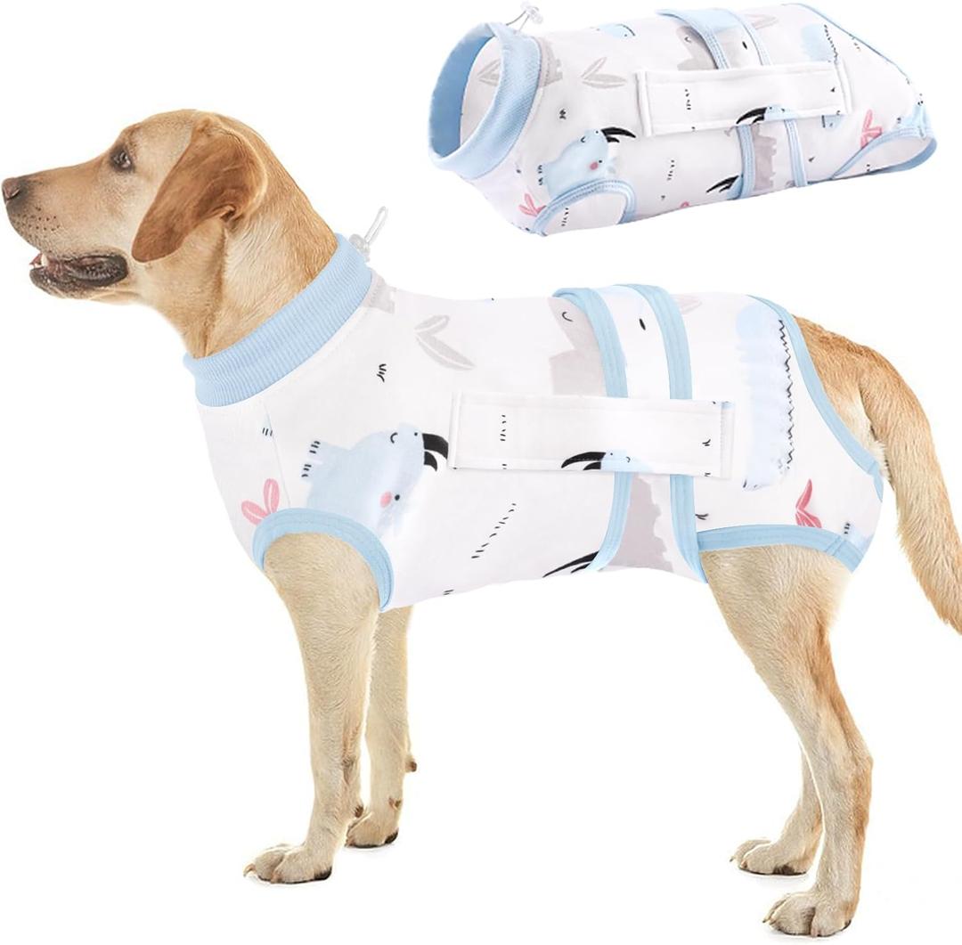 KOESON Spay Suit for Female Dogs with Pee Hole - Dog Surgery Recovery Suit Anti Licking Pet Bodysuit for Abdominal Wound - Crocodile 3XL