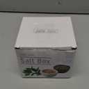 jalz jalz Marble Salt Holder Salt Box Spice keeper Black Big Salt Cellar Natural Material Salt Container Spice Cellar Large Capacity (White Cover White Base)