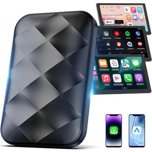 Magic Box 2.0, Wireless CarPlay Adapter for Apple CarPlay, Android Auto Adapter Converts OEM Wired to Wireless, Supports Netflix/YouTube/TF Card for iPhone iOS 10+ & Android