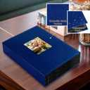 Ywlake Photo Album 4x6 300 Pockets, Leather Photo Albums Holds 300 Horizontal Only Pictures Blue