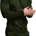 Uni Clau Men's Tracksuit 2 Piece Set Sweatsuits hoodies and Sweatpants Athletic jogging suits sets Casual (Green, XXXL)