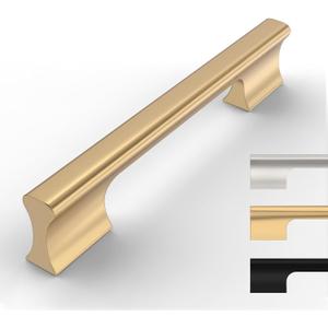 10 Pack Champagne Bronze Cabinet Pulls 5 Inch Cabinet Handles Kitchen Cabinet Hardware Champagne Cupboard Handles (5"/128MM Hole Center)