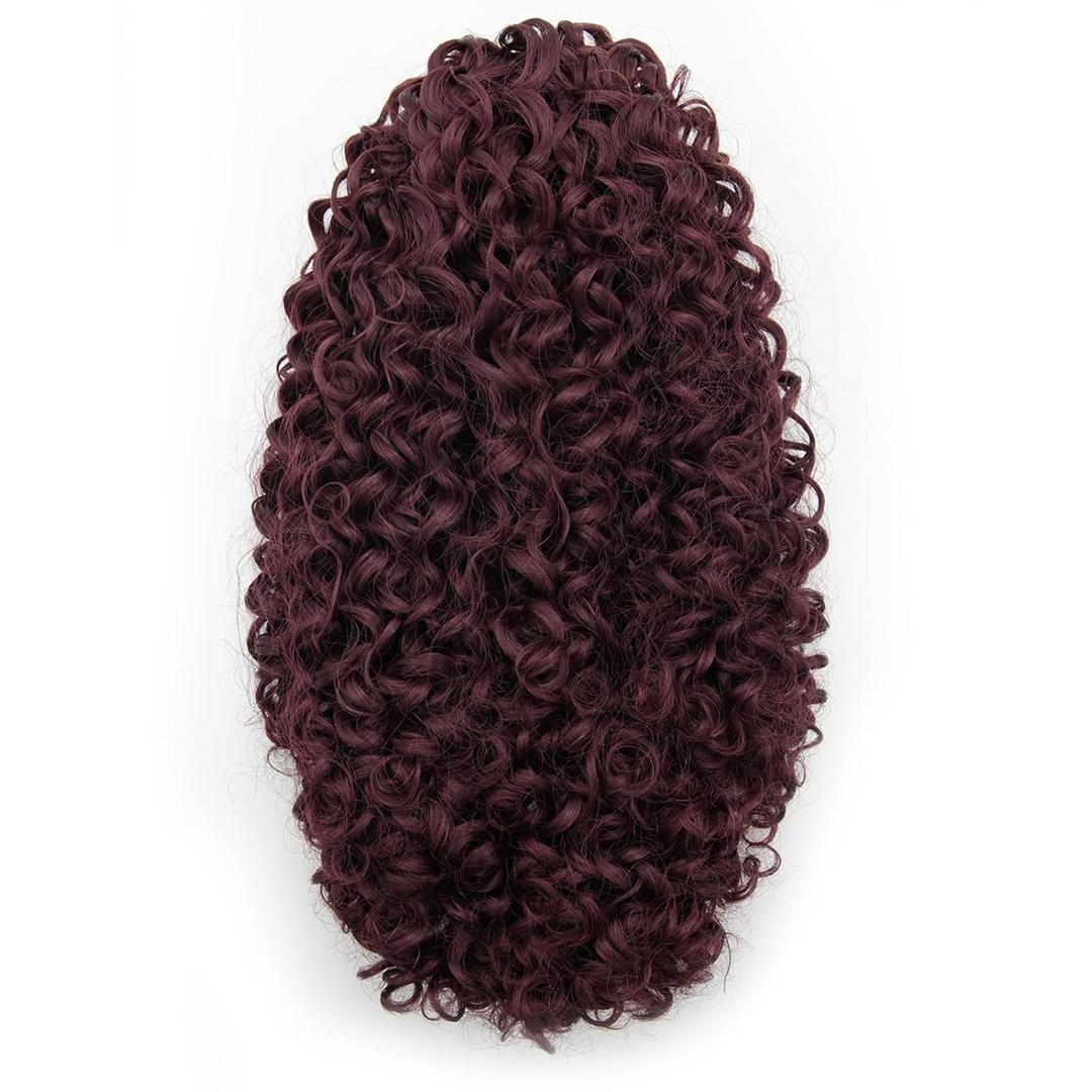 14 Inch Drawstring Ponytail Extension for Black Women, Curly Long Hair Ponytail, Natural Black Pony Tails Hair Extensions with Secure Fit for Easy Daily Wear (99J)