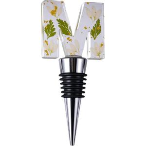 Personalized Wine Stopper,Flower Wine Bottle Stopper Decor Resin Wine Stoppers for Wine Bottles Whiskey Liquor, Wine Stoppers Vacuvin for Wedding,Holiday,Birthday,Party and Gift (M)