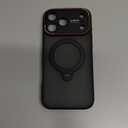 for iPhone 17 Pro Max Case: 360 Spin Magnetic Stand, Camera Protection (Compatible with MagSafe) [18FT Military Protection] Shockproof Matte Translucent Phone Cover for iPhone 17 Pro Max 6.9", Black