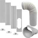 Window Slide Kit Plate for Exhaust Hose of 5 in. Adjustable Portable Air Conditioner Window Vent Kit