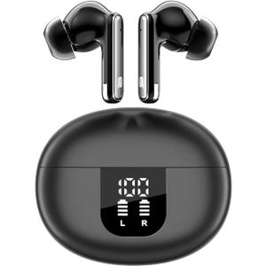 AI Language Translation Earbuds, in-Ear Bluetooth 5.4 with Noise-Canceling, Real-Time 2-Way Translation in 144 Languages, Ideal for Travel, Business and Learning (Black)