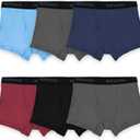 Fruit of the Loom Men's 4-way Stretch Boxer Briefs | Lightweight & Moisture Wicking Underwear | Long Leg, Regular Leg & Trunk (M)