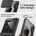 GooseBox for Motorola Razr Ultra 2025 Case,Built-in Privacy Screen Protector&Hinge Protection Shockproof All-Inclusive Smartphone Cover for Motorola Razr Ultra 2025(Black)