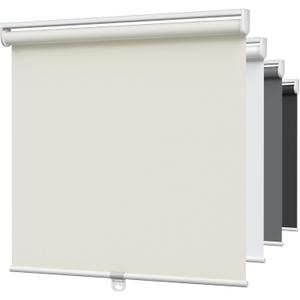 MYshade Blackout Cordless Roller Shades, Room Darkening Free-Stop Roll Up Blinds for Windows, Pull Down Blocking Blind for Home and Office, Easy to Install, 52" W X 72" H, Beige