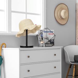  Hat Display Stand 8-16 inch Adjustable, Clear Domed Hat Stand Rack for Baseball Cap Cowboy, Wig Holder Stand Organizer for Dresser Closet Vendors (Adult styles, 1)