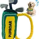 Golf Dog Toy  Birthday Dog Toy, Funny Plush Squeaky Puppy Gift with Rope & Crinkle, Golf Bag Gift
