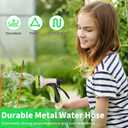50ft Garden Hose, Heavy Duty Outdoor Water Hose with 10-Way Spray Nozzle, Leak-Proof Brass Connectors, Flexible 50 Foot Hose for Yard & Outdoor,Car Wash
