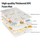XVISHX Baby Play Mat, 71 x 59 Inch Play Mat Perfect for Use Baby Playpen, Foldable Baby Foam Playmat for Floor, Portable Waterproof Activity PlayMats for Babies, Infants and Toddlers