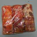 AnyDesign Fall Wired Edge Ribbons 36 Yards Pumpkin Maple Leaves Fabric Ribbon Orange Brown Autumn Leaves Plaids Craft Ribbon for Thanksgiving Farmhouse Bow Making Wreath Decor, 6 Roll