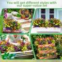 24 Bundles Artificial Flowers for Outdoors UV Resistant, Artificial Flowers Outdoor Decoration, No Fade Faux Fake Flowers Greenery Shrub Plants for Garden Home Front Porch Window Hanging Decor