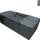 68 Inch Outdoor Cushion Storage Bags 1 Pcs, Extra Large Outdoor Cushion Storage Bags Waterproof, Patio Furniture Cushion Bags with Large Zippered Opening & Durable Handles (Black)