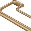 Double Curtain Rods, Wrap Around Curtain Rod for Windows, Internal Splicing 1'' Front and 5/8'' Back Adjustable Curtain Rod with Aluminum Finials and Brackets (Warm Gold, 28-150")