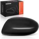 A-Premium Driver Side Rearview Mirror Cover Cap - Compatible with Mazda 3 2010 2011 2012 2013 - Smooth Black, Without Turn Signal Hole
