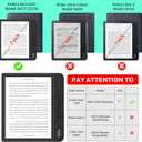 Fit for Kobo Libra H2O Case e-Reader, Lightweight Premium PU Leather Protective Cover with Auto Sleep/Wake, Black. (Cartoon Girl, One Size)