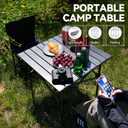 Opliy Portable Folding Camping Table for 2-4 Persons Aluminum Collapsible Table Lightweight with Carry Bag for Camping, Hiking, Picnics, BBQ, Beach Trips & Tailgating