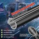 Truck Flag Pole with Hitch Holder 5FT Heavy Duty Flagpole Mount Kit for Tow Hitch, Dual Angle Mount, Long Protect Sleeve Windproof Design for Trucks, Jeep & Trailer, Black