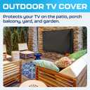 Garnetics Outdoor TV Cover 75 Inch Waterproof, Weatherproof TV Enclosures with Smart Shield Screen Protectors, Ideal for Outdoor Use, Moving, and Storage - Black