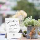 Pick a Seat Not a Side Wedding Sign - Wedding Table Decorations, 5x7inch (WS- 01)