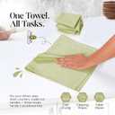 Lemon Green Honeycomb Kitchen Towels 5 Pack, 16x26 Inch, 100% Cotton, Quick Drying, Super Absorbent, Reusable & Washable Dish Towels for Drying, Cleaning, and Everyday Use